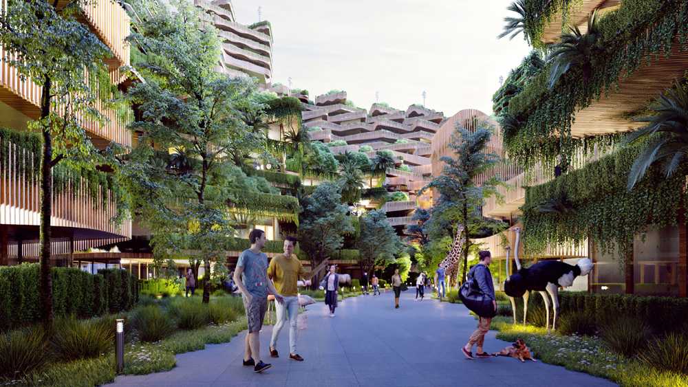 Mitosis porta l'architettura rigenerativa biofiliaca a sviluppi urbani su larga scala. Una soluzione architettonica che