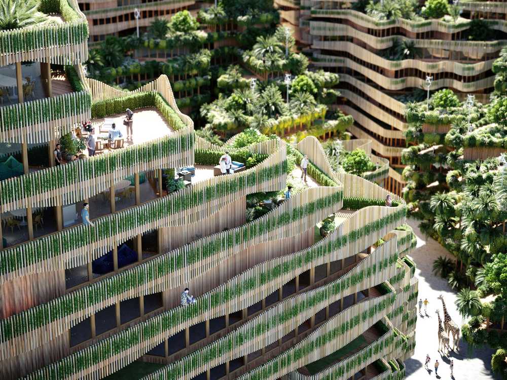 Mitosis porta l'architettura rigenerativa biofiliaca a sviluppi urbani su larga scala. Una soluzione architettonica che