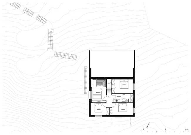 Giochi di altezze e contrasti tra spazi introversi ed estroversi. Abitare tridimensionale nella Casa vacanze a Bregenzerwald
