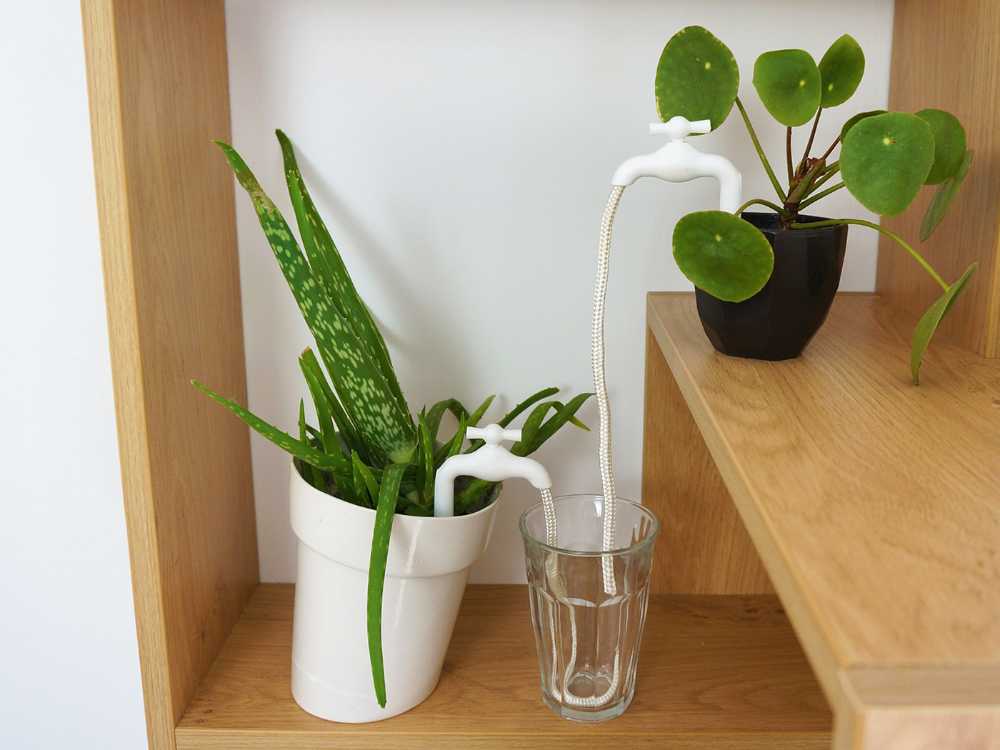 Iconic design of a simple but functional watering system for pot plants: the TapWire