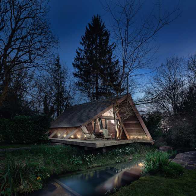 Climber's Cabin: a sustainable escape in the woods of Winchester
