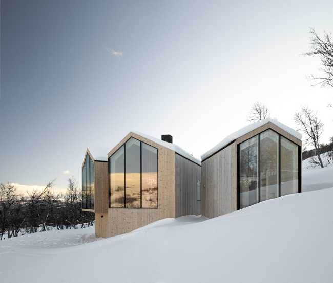 La belleza del Split View Mountain Lodge entre forma y materialidad.