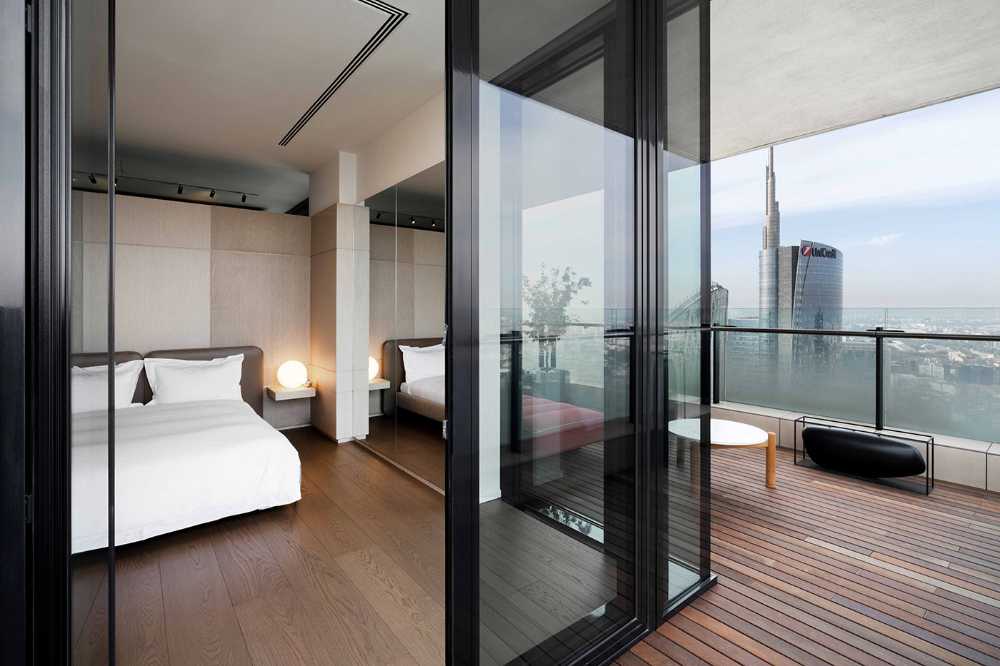 New style for a private apartment in the Torre Solaria. A textural and elegant place with an