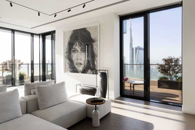 Solaria Tower in Milan, luxury interior design on the upper floors