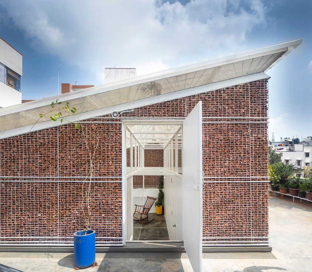 A steel scaffolding is a major factor in the new Scaffold House scene