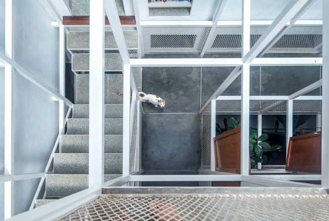 Andamiaje de acero protagonista de la nueva Scaffold House