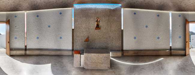 Stella Maris Chapel located among fishermen's self-built houses