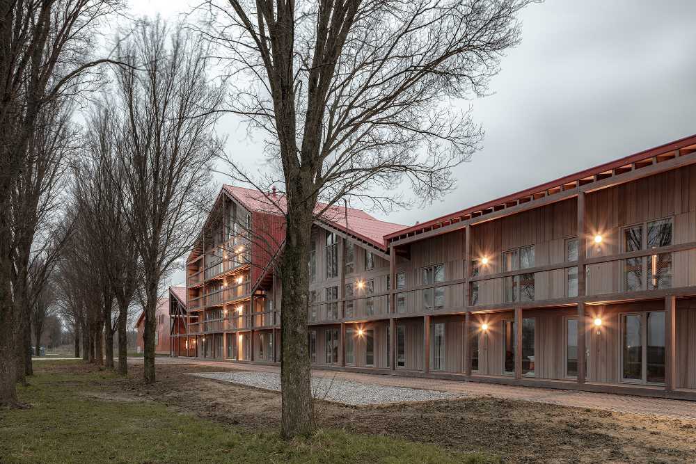 Vliervelden. A ranch with a residential building made for urban farmers in the Netherlands