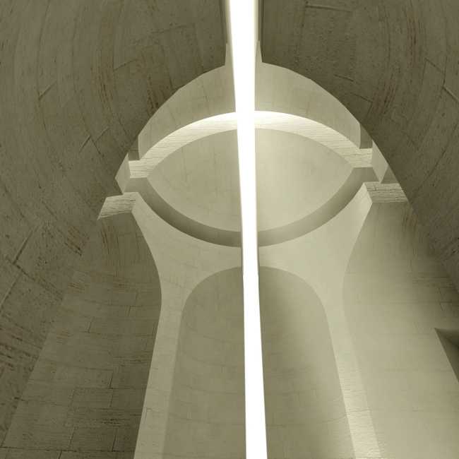 Contemplative space to investigate the contrast between past and present, familiar and unfamiliar. Artsakh Church