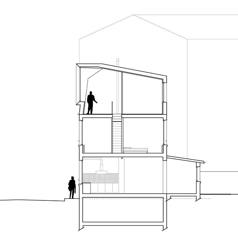 SPINTO (POUSSé) in high rise. An extension of a family home for more intimacy and comfort