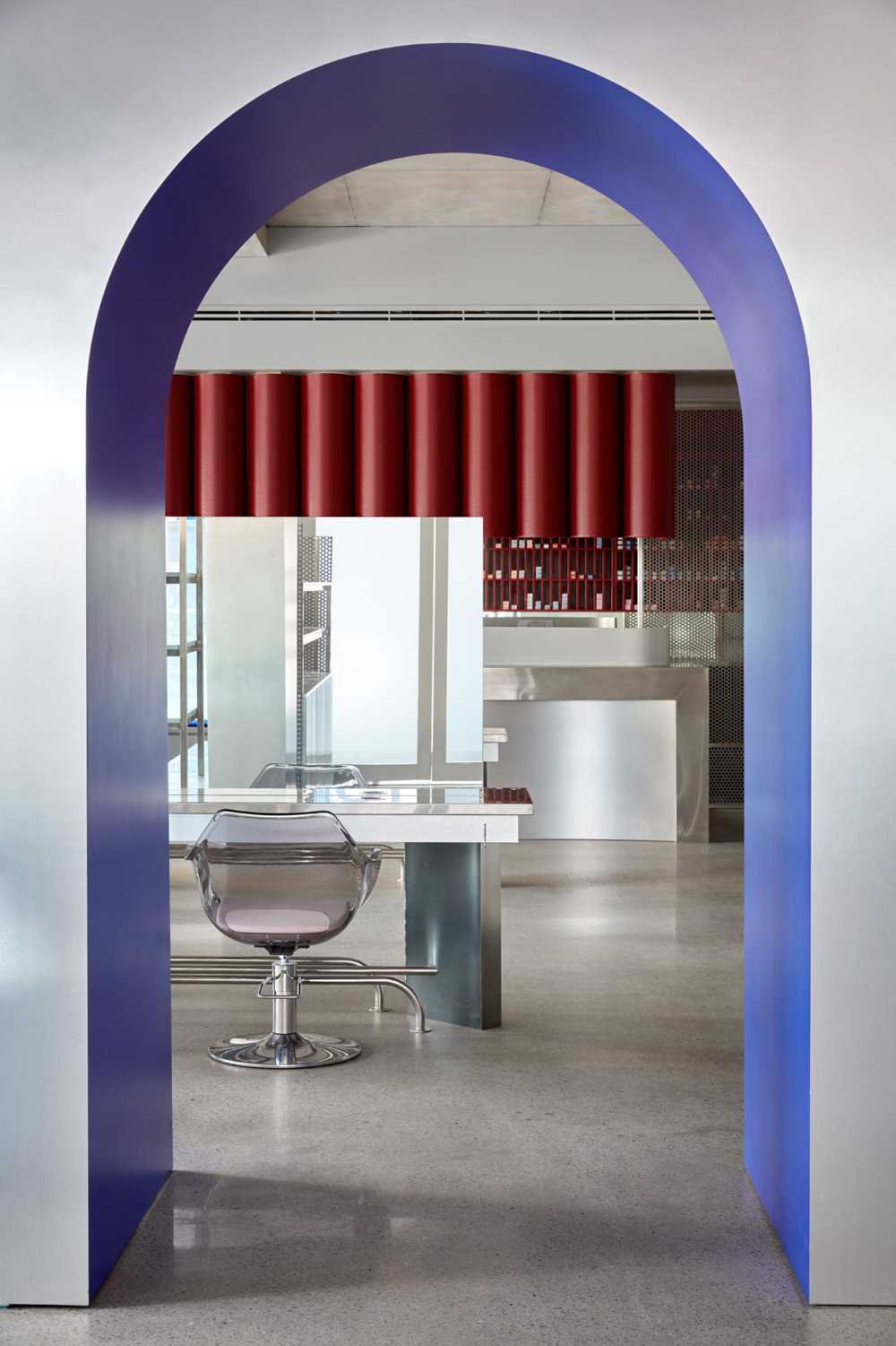 The new interiors of Circles of Hair hair salon. A unique aesthetic never before seen in Perth