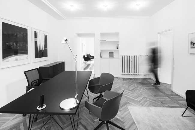Artea Foundation's operating headquarters. A neutral space as a backdrop to art