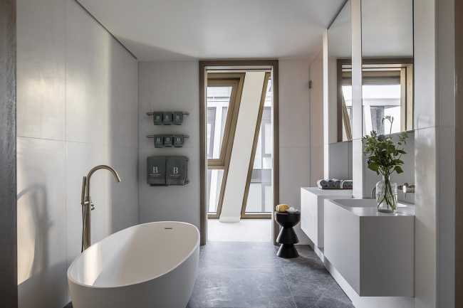 Broadway in London, contemporary art deco architecture.