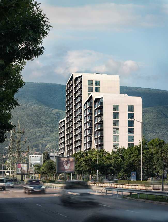 Soft lines and shapes of the A3 - Advanced Architecture Apartments. Where city and mountain overflow into each other