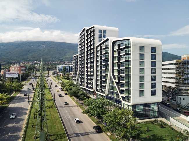 Soft lines and shapes of the A3 - Advanced Architecture Apartments. Where city and mountain overflow into each other