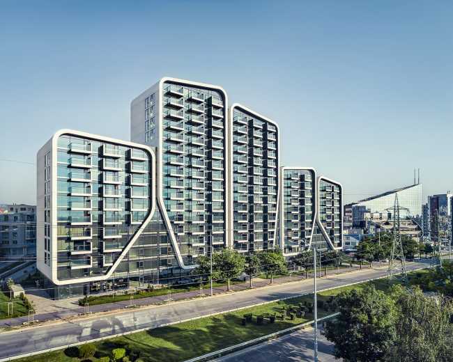 Soft lines and shapes of the A3 - Advanced Architecture Apartments. Where city and mountain overflow into each other