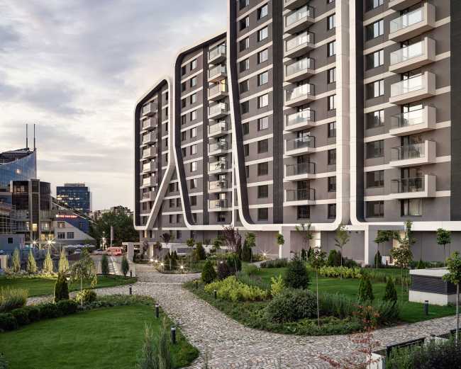 Soft lines and shapes of the A3 - Advanced Architecture Apartments. Where city and mountain overflow into each other