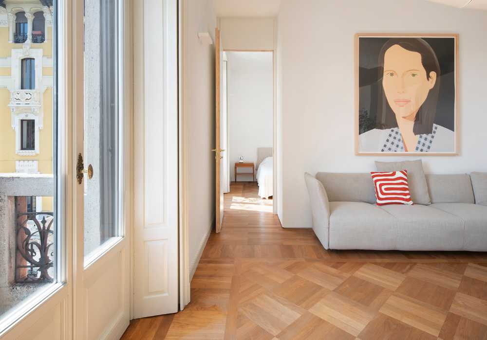 Apartment on Via Saffi in Milan: juxtaposition of new volumes to historical elements