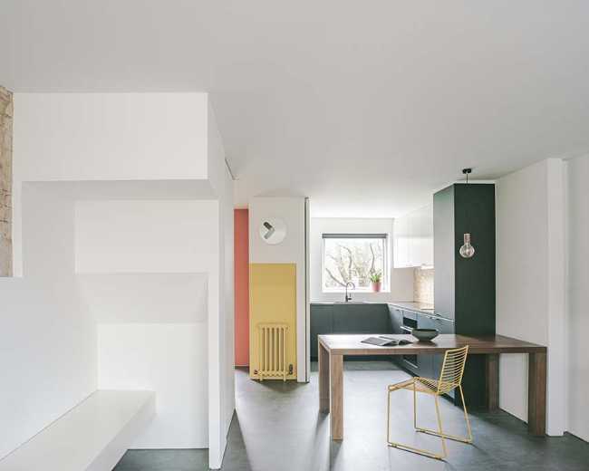Restyling of a Maisonette in Notting Hill. Design for a physical experience of space