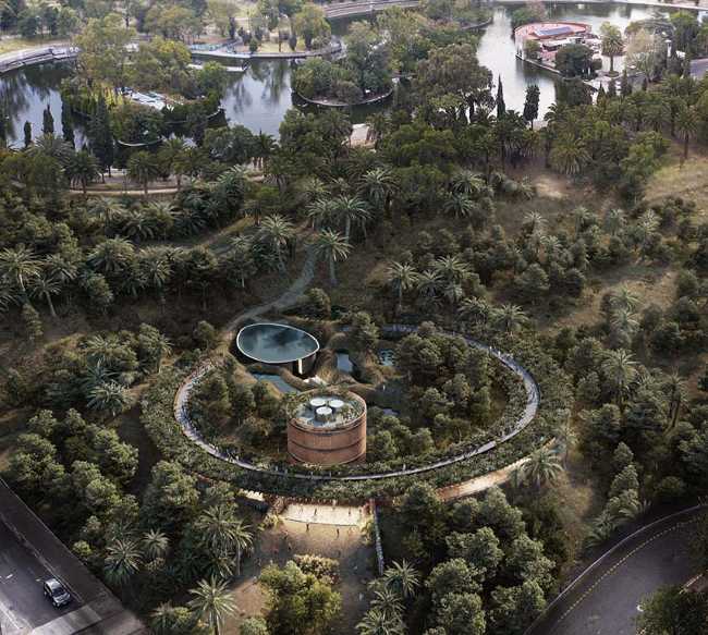 Mexico City's Environmental Culture Center:its countless microcosms reflected in a garden