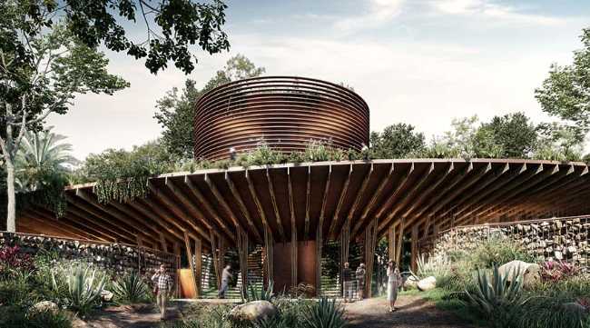 Mexico City's Environmental Culture Center:its countless microcosms reflected in a garden