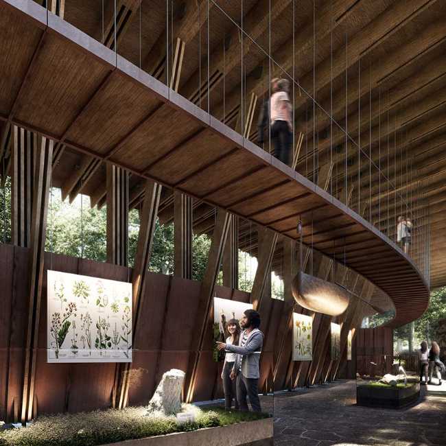 Mexico City's Environmental Culture Center:its countless microcosms reflected in a garden