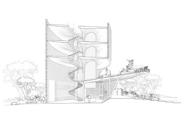 Mexico City's Environmental Culture Center:its countless microcosms reflected in a garden