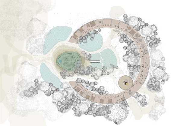 Mexico City's Environmental Culture Center:its countless microcosms reflected in a garden