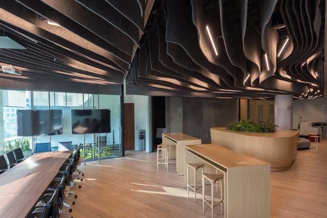 Oficinas de Cushman & Wakefield en Ciudad de México. Un mar de diseño en un interior fluido y dinámico