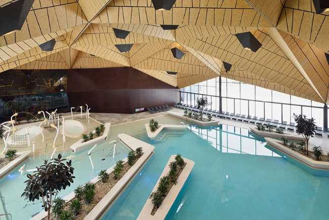 Termalija Family Wellness inspirado en las estructuras vernáculas