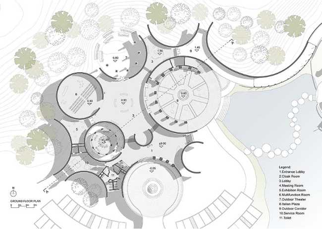 Sino-Italian Cultural Exchange City Reception Center: A town hall hidden in the forest