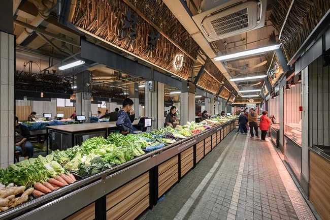 Mengxi Food Market by Julu Foods Group. A market as a warm space for the citizens of Shanghai