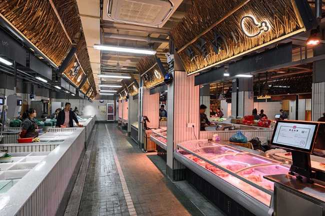 Mengxi Food Market by Julu Foods Group. A market as a warm space for the citizens of Shanghai