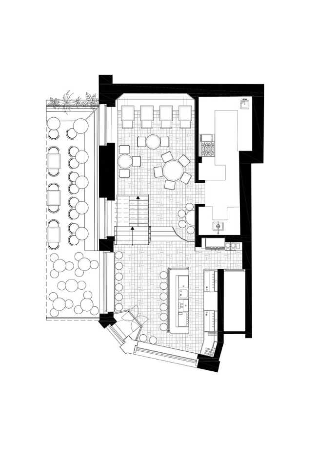 Le design du bar-bistrot Bonnie célèbre l'accueil des vieux cafés d'Amsterdam, entre boissons et récits.