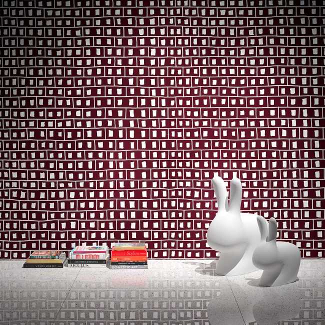 Collection de papier peint pour Rollout inspirée par les finitions architecturales, dessinée à la main et personnalisable