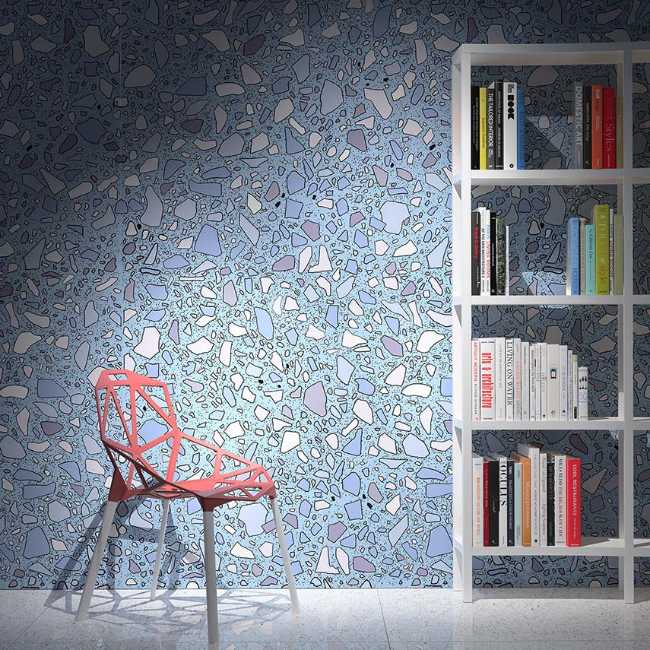 Collection de papier peint pour Rollout inspirée par les finitions architecturales, dessinée à la main et personnalisable