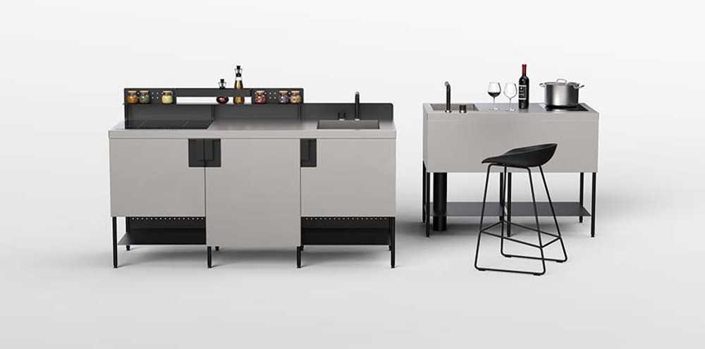 Cucina di design Àtria che trasforma gli outdoor in spazi domestici