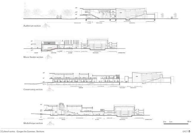 Centro Cultural de Garges-lès-Gonesse en equilibrio entre el entorno construido y la naturaleza. Reflejo de una ciudad creativa