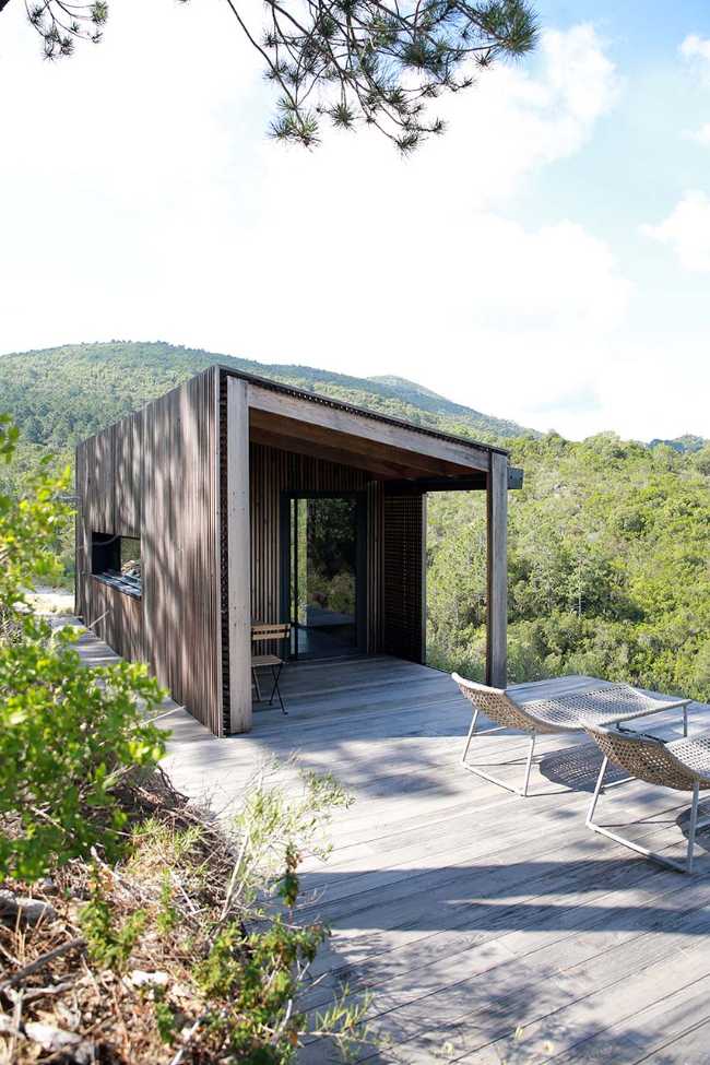 O'Casella prefabricated wooden cabin. Fully immersing in nature while maintaining comfort and protection