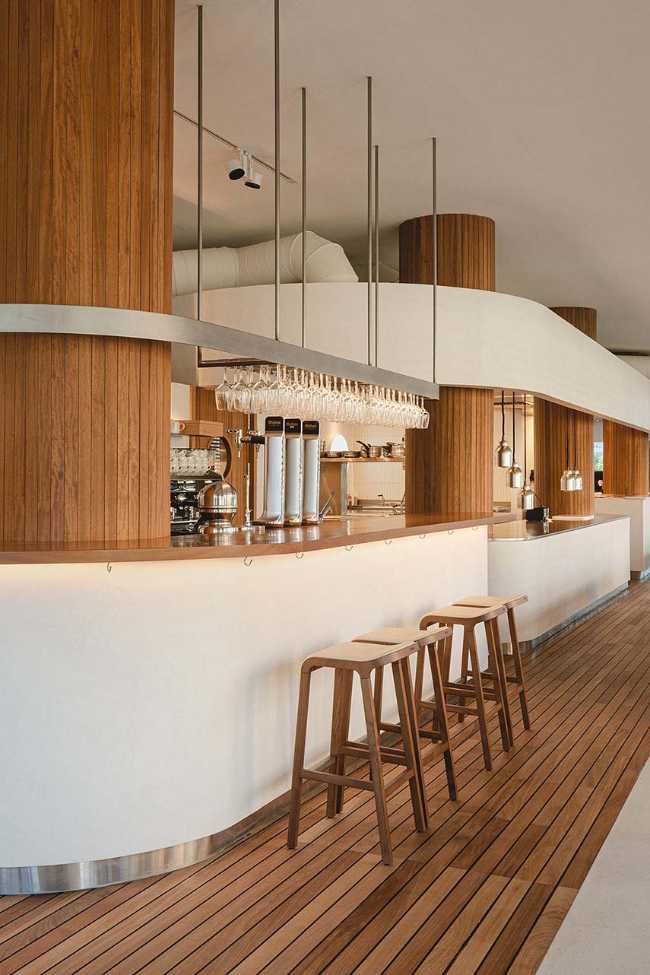 Open Kitchen in La Maruca Restaurant, the Sea in Madrid