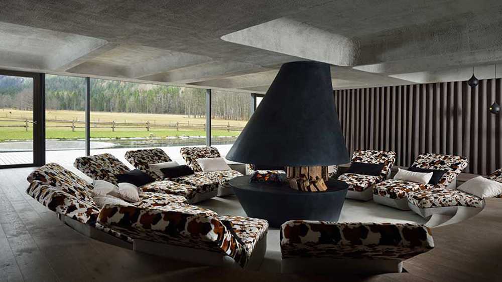 Architecture onirique du boutique hôtel Wellness Plesnik au milieu des sommets alpins