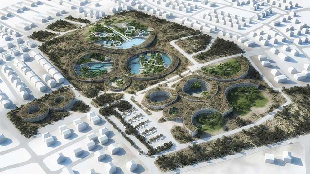 Roof gardens and green oases at the Tetusa Oasis Thermal Resort in Turkey