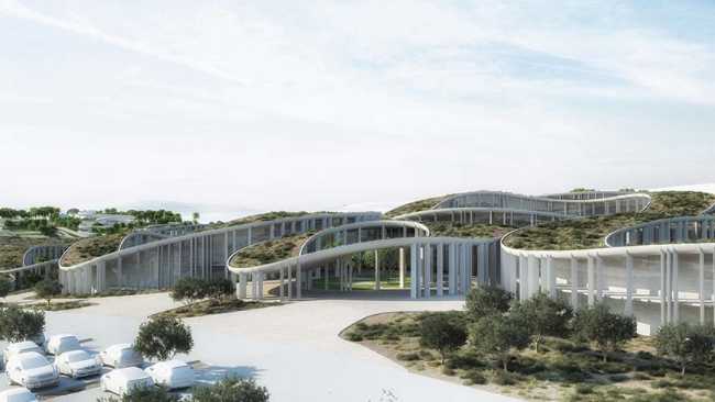 Roof gardens and green oases at the Tetusa Oasis Thermal Resort in Turkey