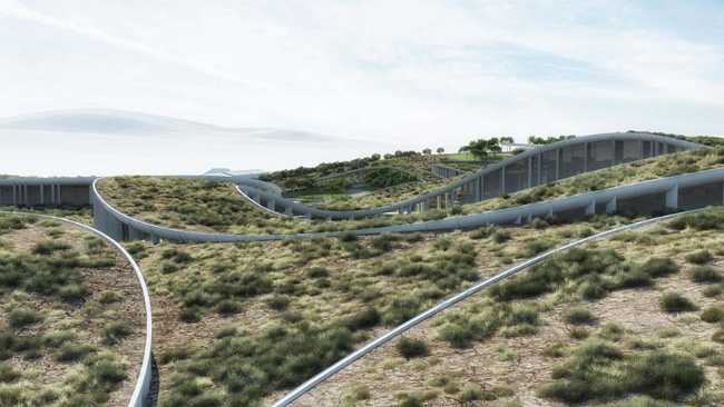 Roof gardens and green oases at the Tetusa Oasis Thermal Resort in Turkey