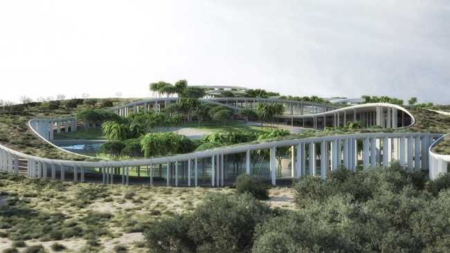 Roof gardens and green oases at the Tetusa Oasis Thermal Resort in Turkey