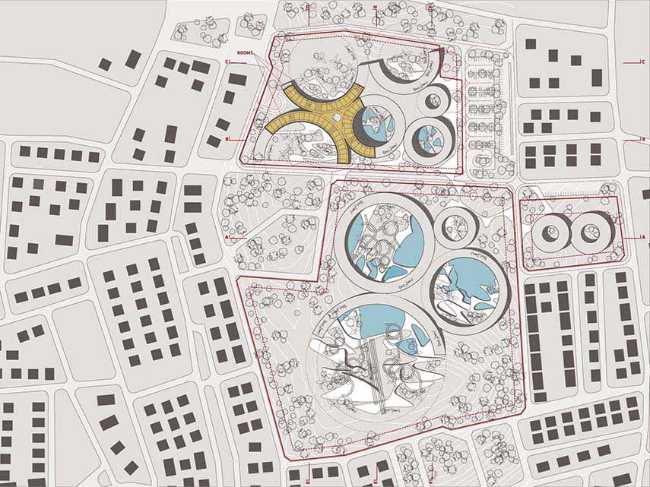 Roof gardens and green oases at the Tetusa Oasis Thermal Resort in Turkey