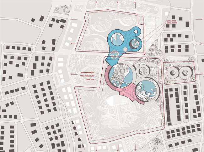 Roof gardens and green oases at the Tetusa Oasis Thermal Resort in Turkey