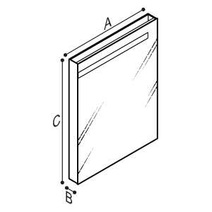 MIROIR DE SALLE DE BAIN PRÉDISPOSÉ POUR INTÉGRATION DU SYSTÈME D'AIDE