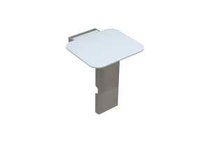 FOLDABLE SHOWER SEAT EQUIPPED WITH FLOOR SUPPORT