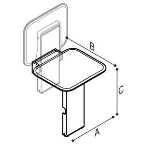 FOLDABLE SHOWER SEAT EQUIPPED WITH FLOOR SUPPORT